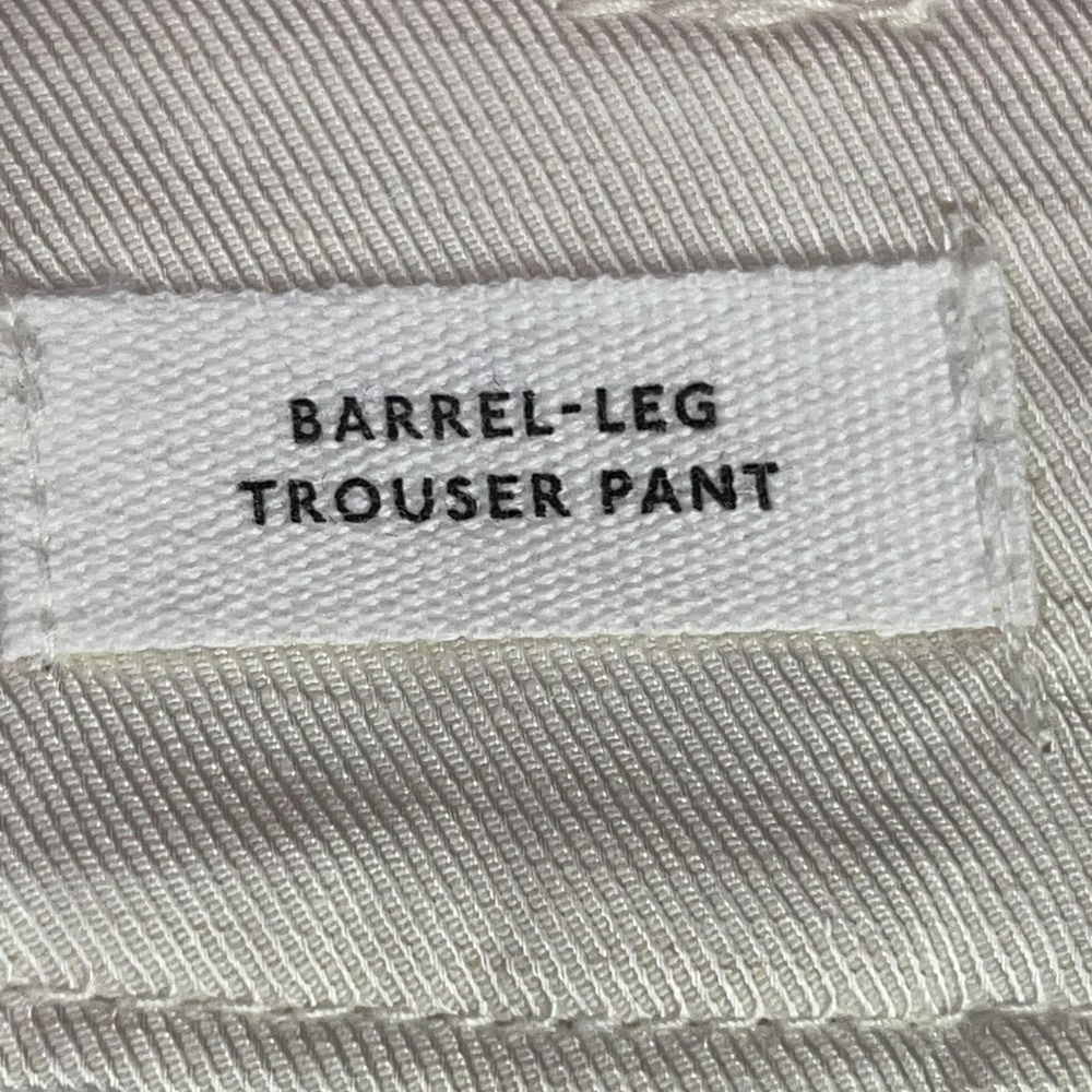 Madewell The Short Barrel Leg Trouser Pant Womens 2S Cream Twill FLAW NWT - Picture 7 of 11